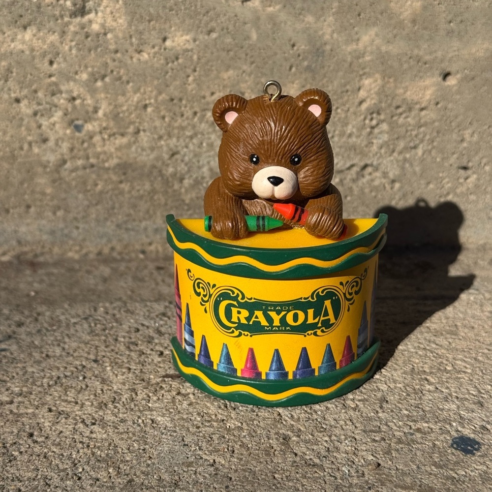 Vintage 1993 Crayola Holiday Bear Ornament